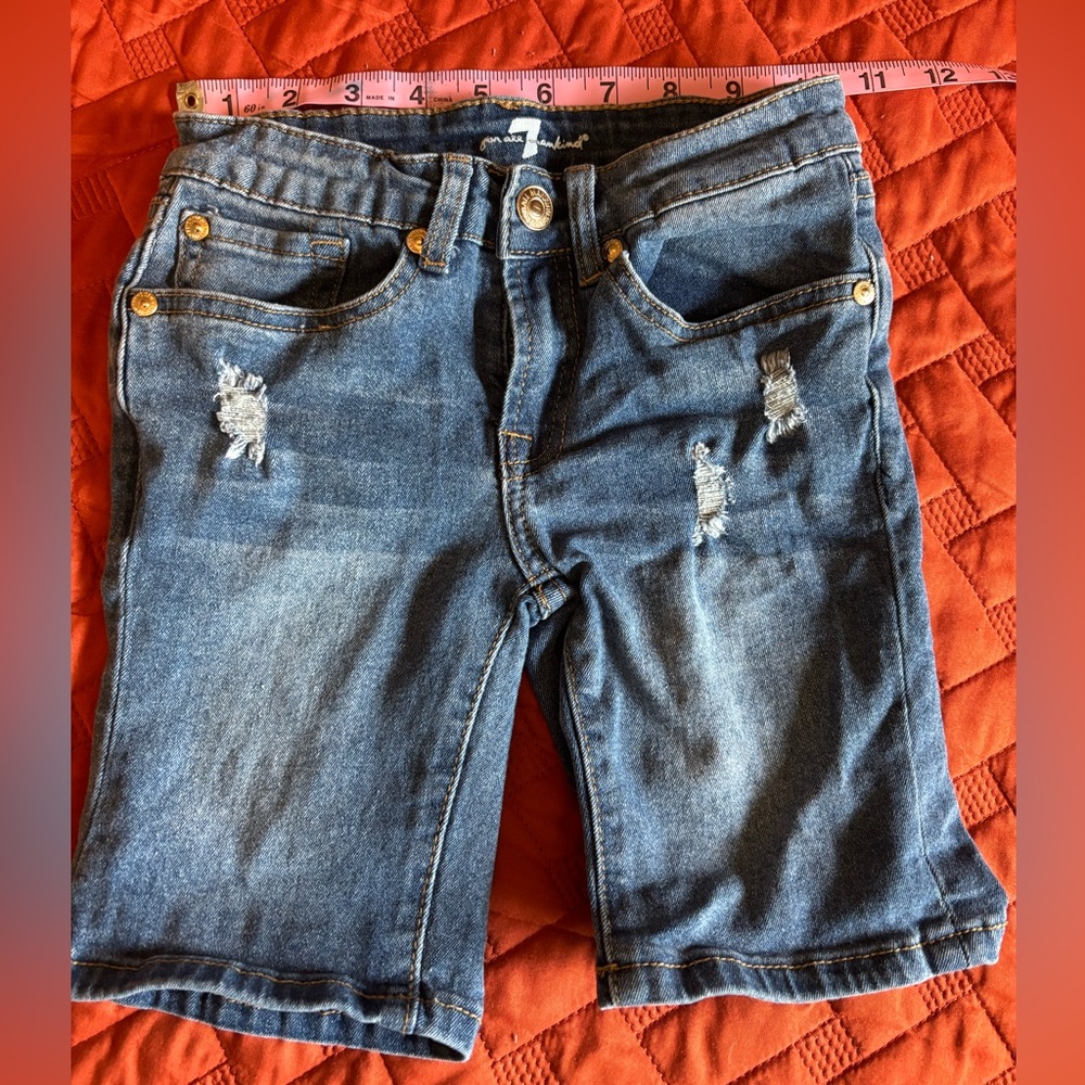 7 for all Mankind girls shorts size 7 distressed denim shorts